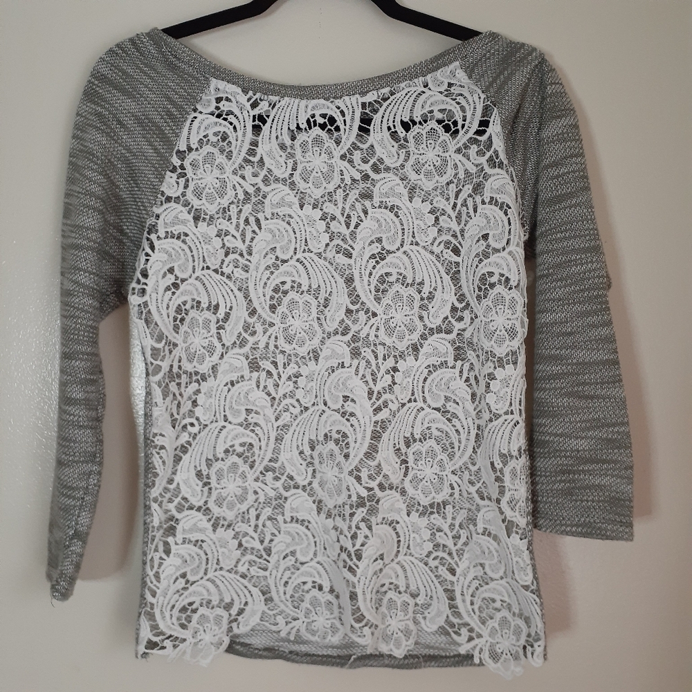 dELiA*s crochet front sweater